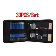 Kit De Lápices De Dibujo Y Boceto De 33 Piezas Con Accesorio