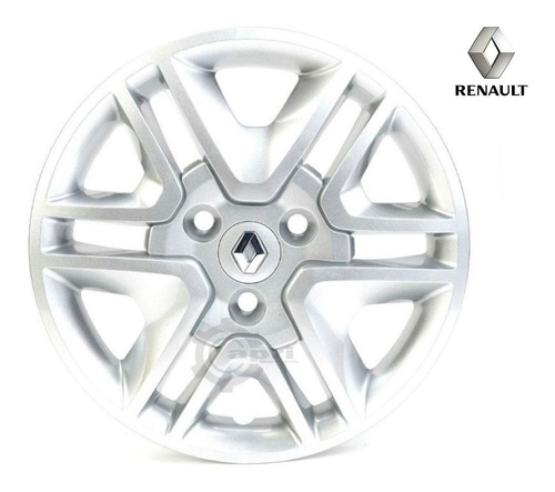 Tapones De Rin Renault Kwid Originales 14 Plata (2pzs) Foto 4