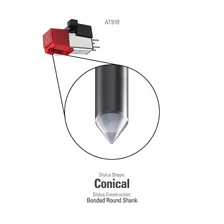 Audio-technica At91r Fonógrafo Cartucho W / Stylus Cónico 1/