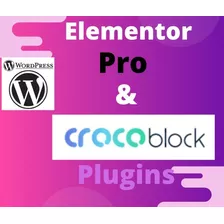Elementor Pro + Crocoblock Original Licencia 1 Año - 1 Web