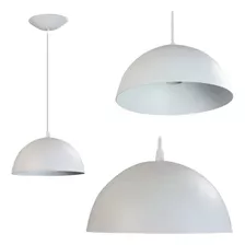 Pendente Luminária 515 Meia Bola Diâmetro 19cm E27 - Branco