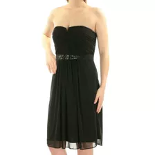 Vestido De Fiesta Corto Strapless Negro Usa Nuevo Serenity