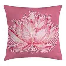 Ambesonne Floral Throw Pillow Cojín, Lotus Flower Meditation