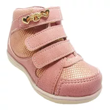 Bota Infantil Feminina Pé Com Pé Rosa Casual Guty 47519