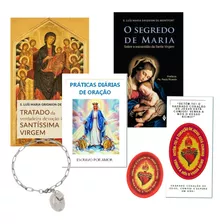 Kit Tratado Da Verdadeira Devoção A Santíssima Virgem Maria + Cadeia Da Consagração + Segredo De Maria + Detém-te O Sagrado Coração De Jesus Está Comigo Super Devoção Ao Sagrado Coração De Jesus 