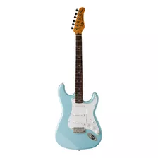 Guitarra Eléctrica Jay Turser Jt-300 Double-cutaway De Madera Maciza Daphne Blue Brillante Con Diapasón De Palo De Rosa