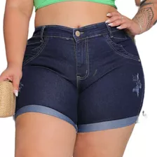 Short Jeans Feminino Plus Size 44/58 Promoção