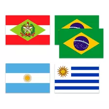 Adesivos Brasil, Argentina, Uruguai E Santa Catarina 15x10cm