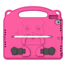 Capa iPad 7 E 8 10.2 Super Proteção Infantil Panda C/ Alça 