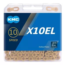 Cadena 10 Pasos Kmc X10el Ligera C Shimano Sram Color Oro