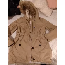 Campera Gabardina Abrigada Con Corderito 