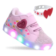 Tenis Criança Infantil Menina Com Luz Led Brinde Grátis 