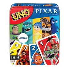 Cartas Uno Pixar Caja Metálica