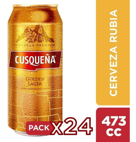 Cerveza Cusqueña Golden Lata 473 Cc  24 Unidades