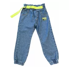 Calça Jeans Animê Tamanho 4 Nova Jogger Cinto Fixo Kids