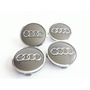 4 Tapas Centro De Rin Audi A1 - A8 Q1, Q3 61mm Gris