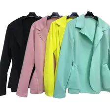 Kit Atacado 10 Blazer Feminino Casaco Neoprene Manga Longa