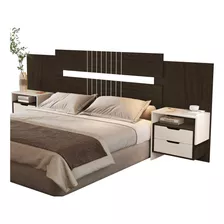 Cabeceira Com Criado Luiza Para Cama Queen Box Até 160cm