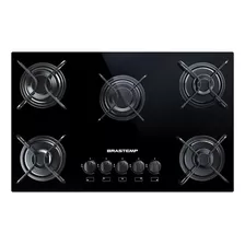 Cooktop A Gás 5 Bocas Brastemp Bdd75aeuna Preto Bivolt