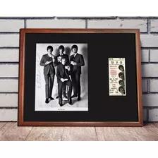Los Beatles Foto Firmada Y Entrada Recital Jfk Stadium 1966