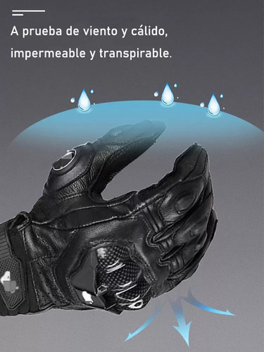 Guantes Fury--gan Largos De Piel De Cabra Para Moto M-xl Foto 4