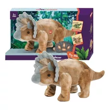 Peluche Dinosaurio Con Movimiento Y Sonido Triceraptos T868