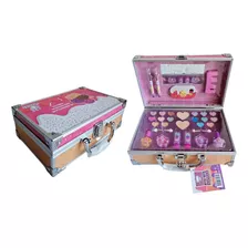 Set De Belleza Infantil Maleta Maquillaje Y Esmaltes Rosa