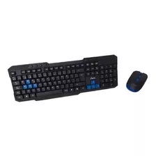 Kit Teclado Y Mouse Inalámbrico Español Omega Km-2800w Negro