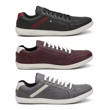 Combo 3 Pares Tênis Sapatênis Casual Masculino Envio Incluso