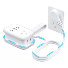 Ntonpower - Regleta De Alimentacin De Viaje Con Puertos Usb,