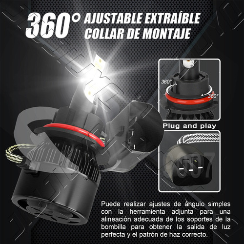 Kit Faros Luz Led 9006 9007 14000lm Para Dodge Haz Alta/baja Foto 4