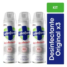3x Desinfectante Ambientes Lysoform Original Aerosol 360ml