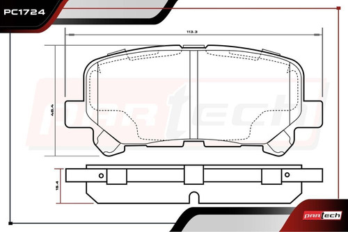 Balatas Traseras Acura Mdx 2014 2016 Foto 2