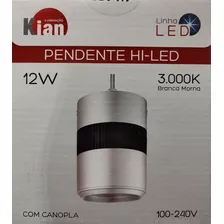 Pendente Hi-led Kian 5000k C/ Canopla 100v/220v 