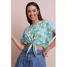 Blusa Com Amarração Cropped Lança Perfume