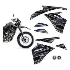 Adesivo Yamaha Xt 660r 2015/18 Moto Preta +emblemas Genérico