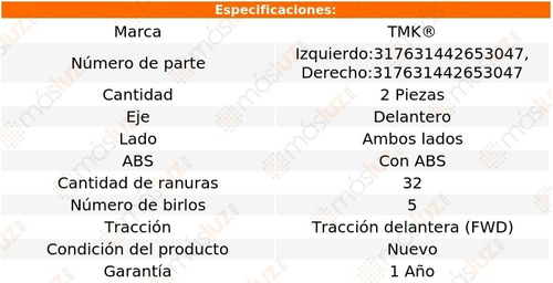 2- Mazas Delanteras Con Abs Routan 3.8l V6 2009/2010 Tmk Foto 2