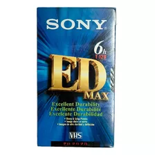 Fita Cassete Sony Ed Max Vhs T-120 Ep - 6h Lp: 4hrs Sp: 2hrs