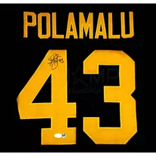 Jersey Autografiado Troy Polamalu Steelers 75 Aniversario Cs