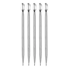 Kit 5 Espátula Cutícula Mista Aço Inox Manicure Profissional