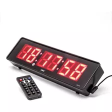 Relógio Led Digital Cronometro De Parede Mesa + Controle