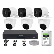 Cámaras Seguridad Dahua Kit 6 5mp + Disco 1tb Completo Hdmi