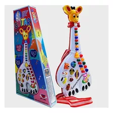 Brinquedo Guitarra Musical Girafa Teclado Infantil Som