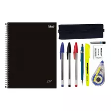 Kit Material Escolar Juvenil Universitário Combo 10 Peças