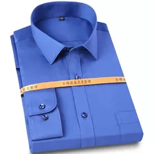 Camisa Masculina Camisa Lisa De Algodão Sem Ferro