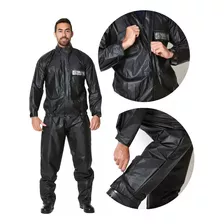 Kit Capa Chuva Roupa Conjunto Motoqueiro Reforçada Grossa