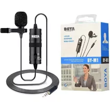 Microfono De Solapa Lavalier Boya By-m1 Para Camar Dslr Cel