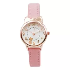 Reloj Kawaii Diseño Gatito + Pulsera Reloj Cuarzo + Regalo 