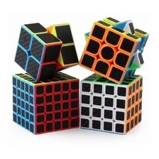 Cubo Rubik 2x2 3x3 4x4 5x5 Stickers Fibra De Carbono