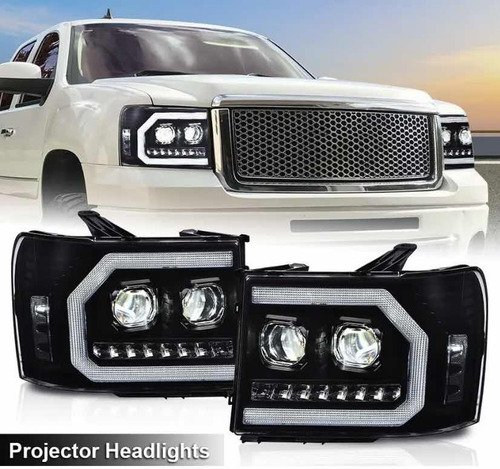 Faros Led Gmc Sierra 1500 2500hd 3500hd 2007 A 2013 Foto 2